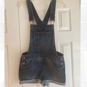 denim overall shorts